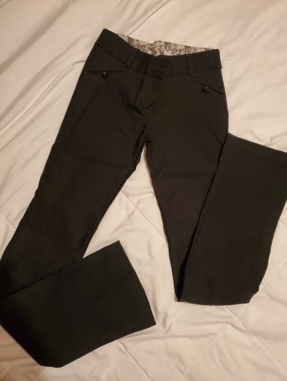 Silhouette NYC Stretchy Dress Black Pants, Size: 5
